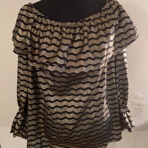 Black gold off the shoulder top
